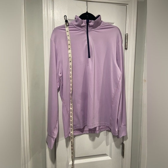 Polo Ralph Lauren Lavender Purple Quarter Zip Pullover Mock Long Sleeve Golf Top - Picture 8 of 12